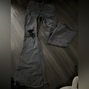 Black flare jeans